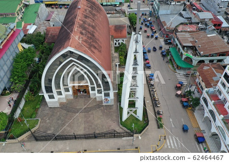 Cathedral amazon city peru pucallpa aerial view 62464467