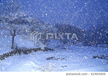 福島縣黃昏降雪-多見町 福島縣黃昏降雪-多見町 62464909