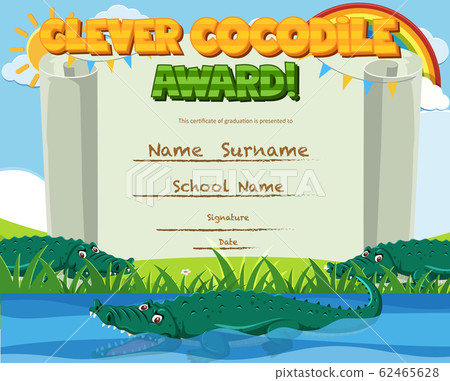 Certificate template for clever award with 62465628