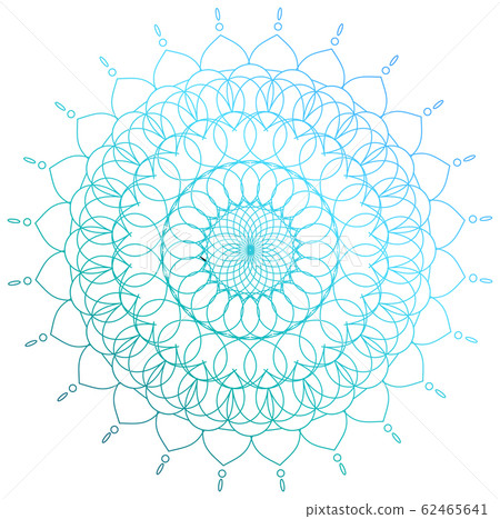 Mandala pattern design in blue color Mandala pattern design in blue color 62465641