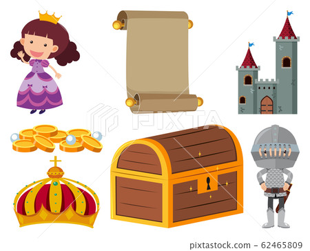 Set of isolated objects theme fairytale Set of isolated objects theme fairytale 62465809
