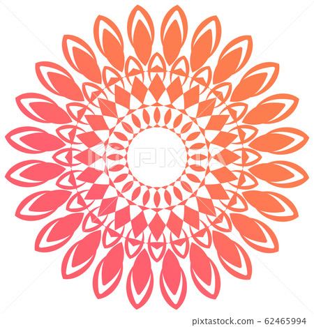 Mandala pattern design in red color - Stock Illustration [62465994] - PIXTA
