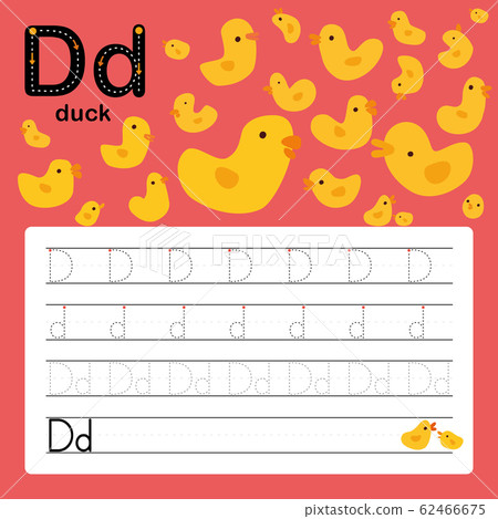 alphabet tracing worksheet for preschool and stock illustration 62466675 pixta