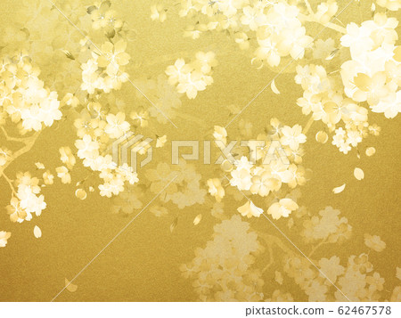 Background-Japanese-Japanese paper-Japanese style-Japanese pattern-Spring-Cherry-Branch-Gold leaf Background-Japanese-Japanese paper-Japanese style-Japanese pattern-Spring-Cherry-Branch-Gold leaf 62467578