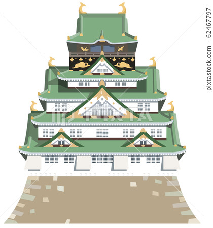 大阪城圖像旅遊勝地圖圖標 62467797