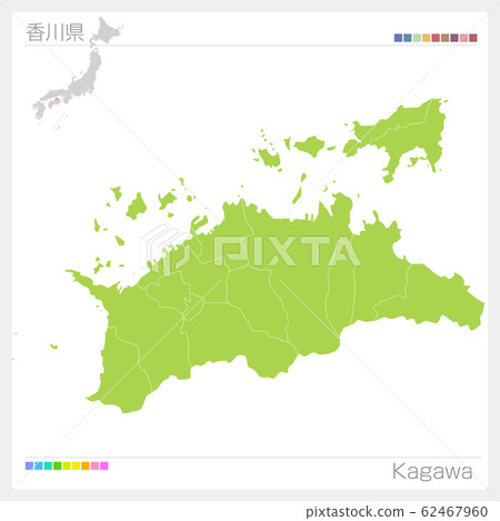 Map of Kagawa Prefecture / kagawa (Municipalities / divisions) Map of Kagawa Prefecture / kagawa (Municipalities / divisions) 62467960