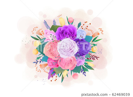 Watercolor wreath Watercolor wreath 62469039