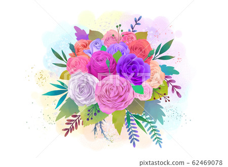 Watercolor wreath 62469078