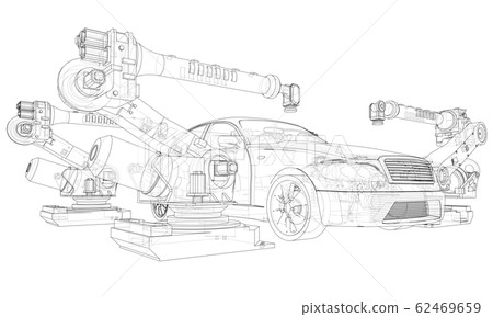 Assembly of motor vehicle. Vector - Stock Illustration [62469659] - PIXTA