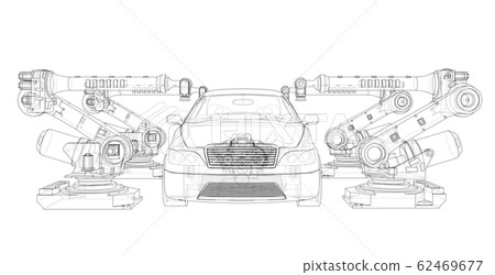 Assembly of motor vehicle. Vector - Stock Illustration [62469677] - PIXTA