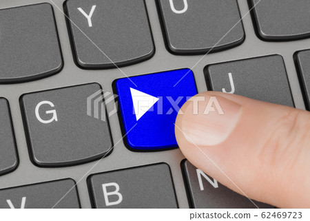 Computer keyboard with Play key 62469723
