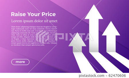 Rise Your Price - Web Template in Trendy Colors. Rise Your Price - Web Template in Trendy Colors. 62470606