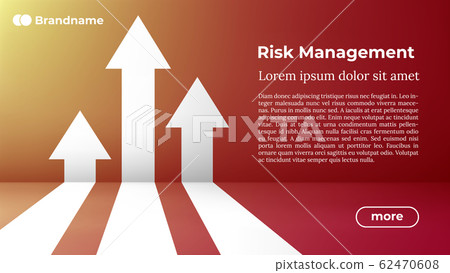 Risk Management - Web Template in Trendy Colors. 62470608