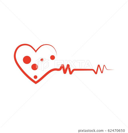 Pulse  icon Vector Illustration design Logo 62470650