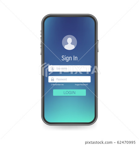 Clean Mobile UI Design Concept. Login Application 62470995