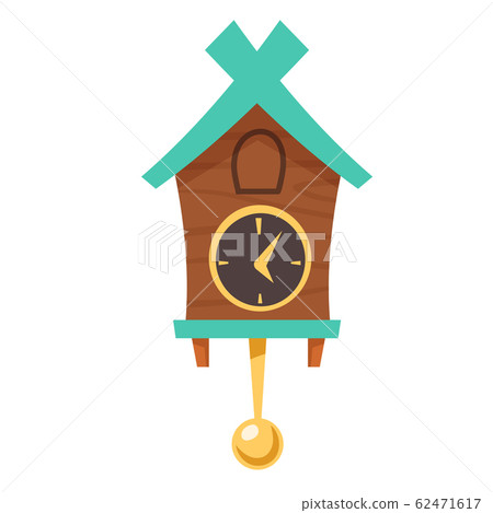Vintage wooden cuckoo clock with pendulum Vintage wooden cuckoo clock with pendulum 62471617