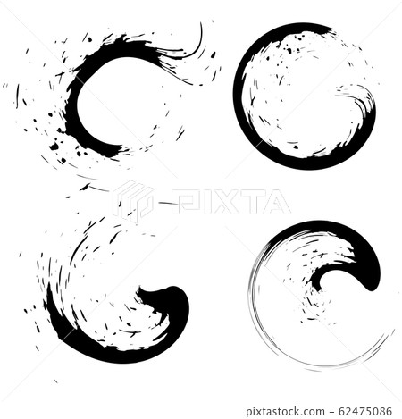Splash, smear, imprint of black paint on a white background. Splash, smear, imprint of black paint on a white background. 62475086