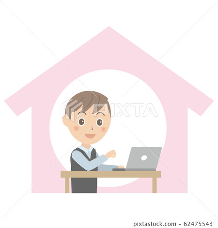 Work style reform Home work male 62475543