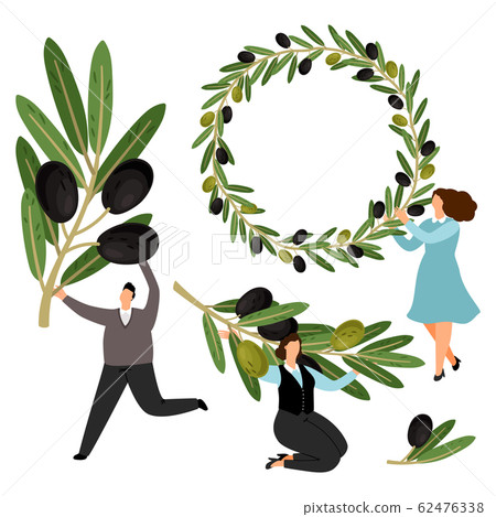People hold olive branches and olive wreath vector collection People hold olive branches and olive wreath vector collection 62476338