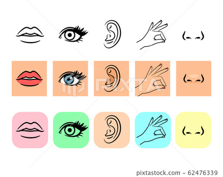 Five senses icons Five senses icons 62476339
