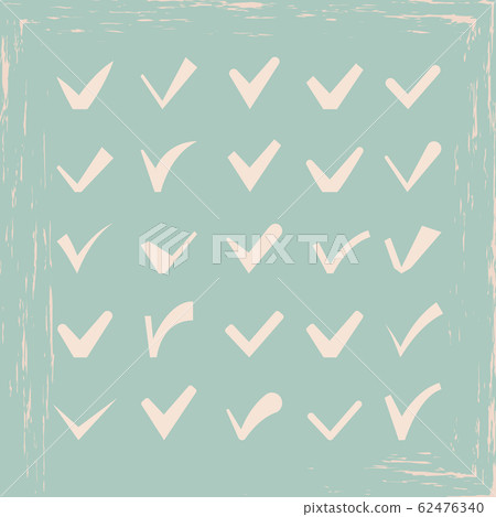 Vector confirm vintage style icons Vector confirm vintage style icons 62476340