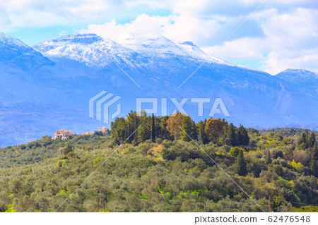 Aerial view near Sparta, Peloponnese, Greece 62476548
