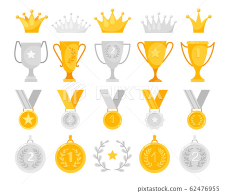Gold and silver awards set 62476955