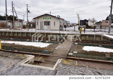 冬季拍攝北海道八雲町JR野道站的照片 冬季拍攝北海道八雲町JR野道站的照片 62478204
