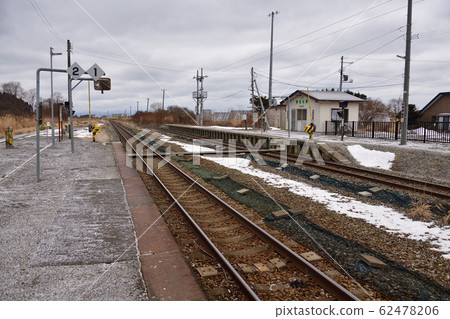 冬季拍攝北海道八雲町JR野道站的照片 62478206