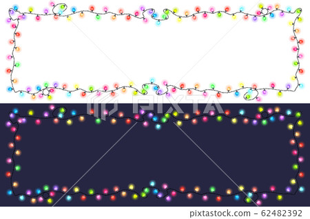 Set of banners with glowing garland Set of banners with glowing garland 62482392