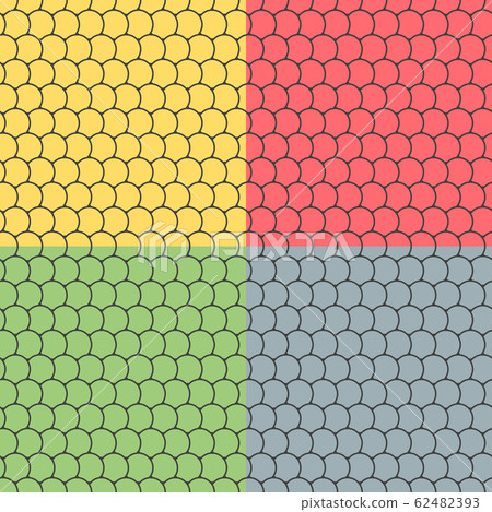 Set of seamless patterns with round tiles Set of seamless patterns with round tiles 62482393