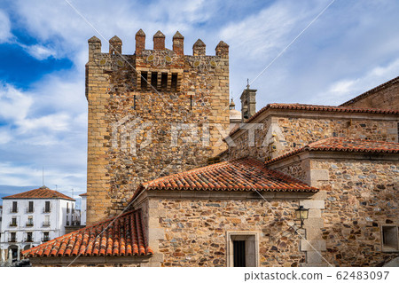 Bujaco Tower, Torre de Bujaco in Caceres Main Square, Extremadura, Spain Bujaco Tower, Torre de Bujaco in Caceres Main Square, Extremadura, Spain 62483097