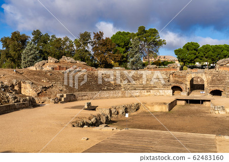 Roman Amphitheatre in Merida, Augusta Emerita in Extremadura, Spain 62483160