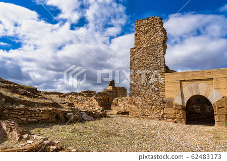Alcazaba de Reina, Moorish fortress over village of Reina, Badajoz, Spain 62483173