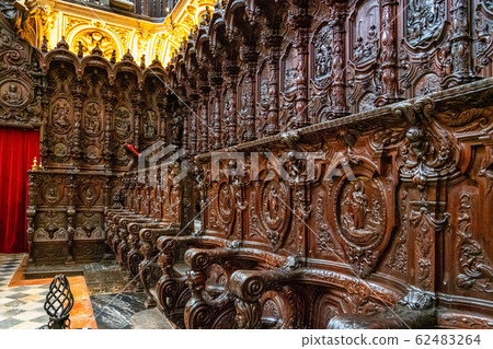 Amazing choir in the Mezquita Cathedral of Cordoba. Andalusia, Spain 62483264