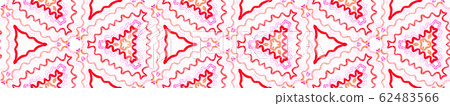 Pink red Seamless Border Scroll. Geometric Waterco 62483566