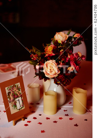 Table set for wedding or another catered event dinner Table set for wedding or another catered event dinner 62484786