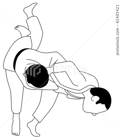 Judo inner thigh white background Judo inner thigh white background 62485421