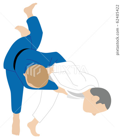 Judo inner thigh white background Judo inner thigh white background 62485422