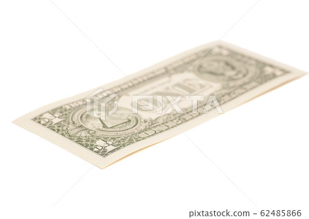 One dollar banknote isolated on white 62485866