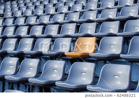 empty seat on stadium for sport fanclub 62486321