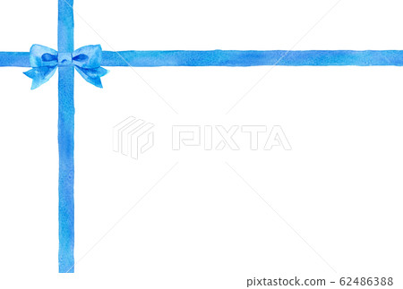 Frame Cross Ribbon Ribbon frame_Cross_Blue_Postcard side - Stock Illustration [62486388 ...
