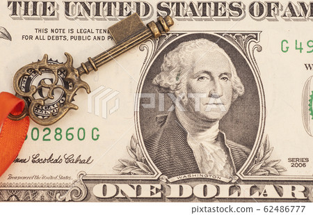 Key to success on one dollar banknote Key to success on one dollar banknote 62486777