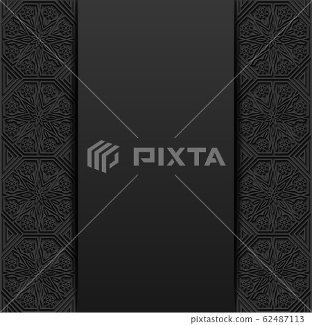 Background with traditional floral ornament. Vector illustration. Background with traditional floral ornament. Vector illustration. 62487113
