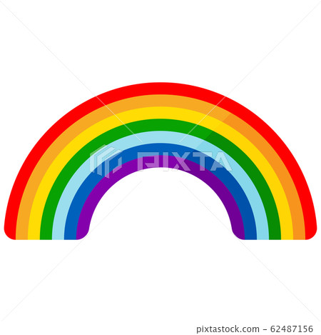 Rainbow vector icon isolated on white background. - Stock Illustration ...