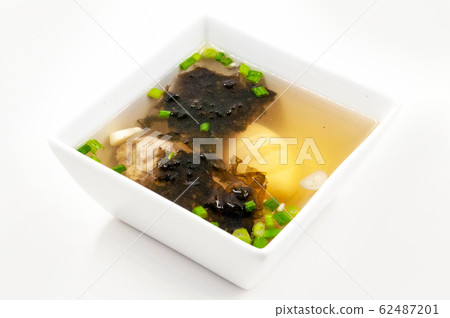 Seaweed Soup Soup with Tofu and Minced Pork , Asia 62487201