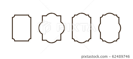 Retro line frames on isolated background. Retro - Stock Illustration ...