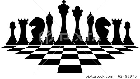 Set of figures for chess. Strategy board game. 62489979