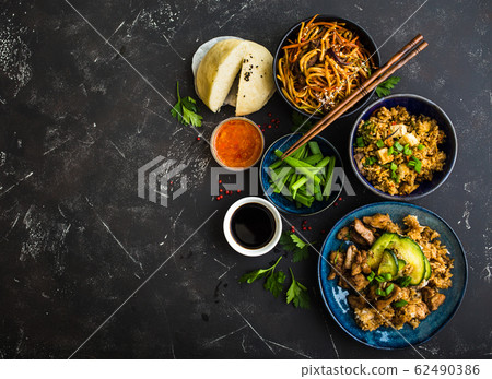 Asian assorted food set 62490386