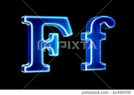 Letters F with hologram effect, 3D rendering Letters F with hologram effect, 3D rendering 62490500